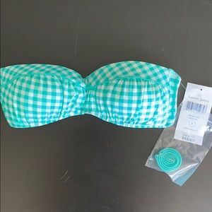 Check bikini bandeau top